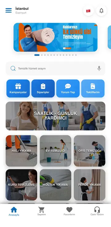 Temizlik Express uygulaması