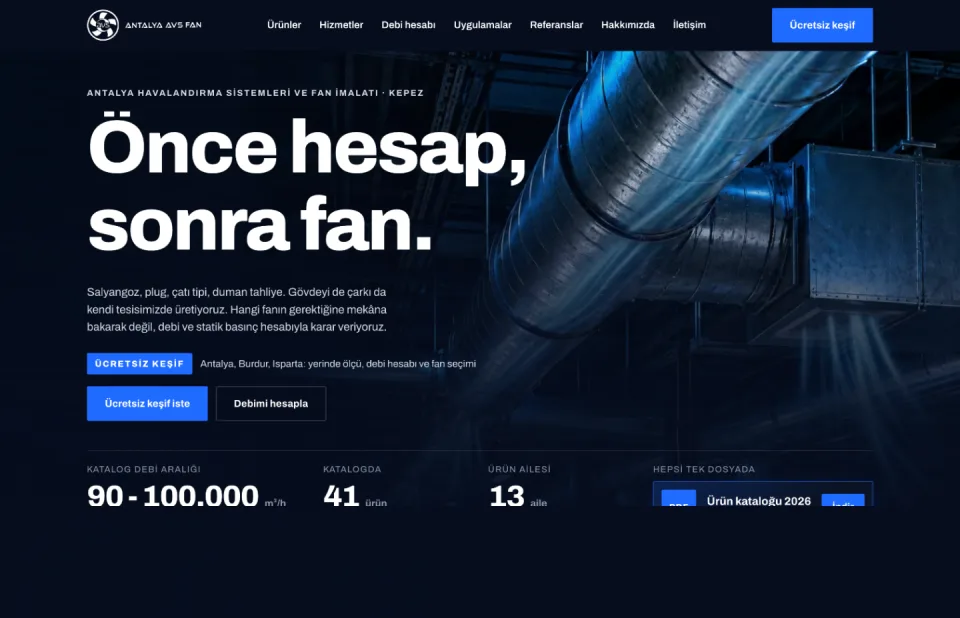 Antalya AVS Fan sitesinin açılış ekranı