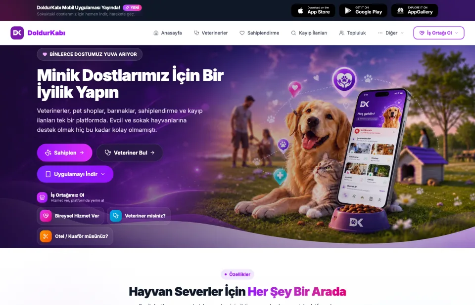 DoldurKabı sitesi masaüstünde