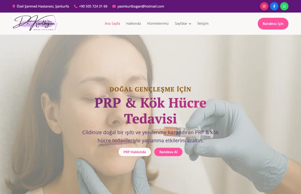 Dr. Yasin Kurtboğan sitesi, masaüstü