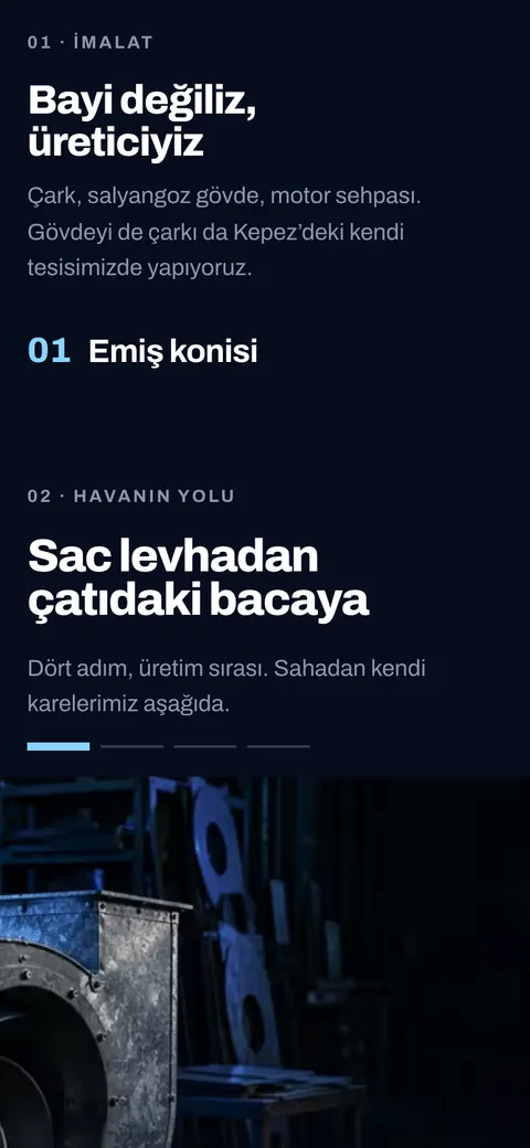 Antalya AVS Fan sitesi telefonda: imalat bölümü
