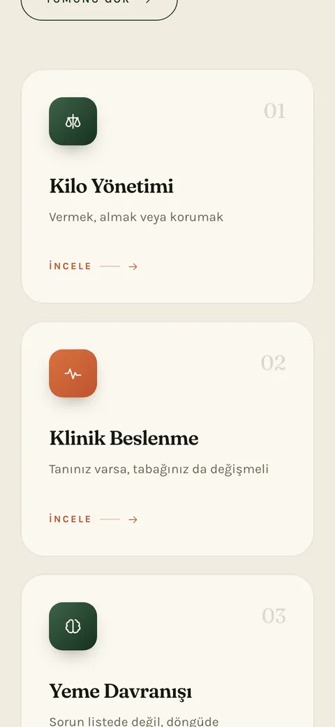 Dyt. Ece Öztürk sitesi telefonda: hizmetler bölümü