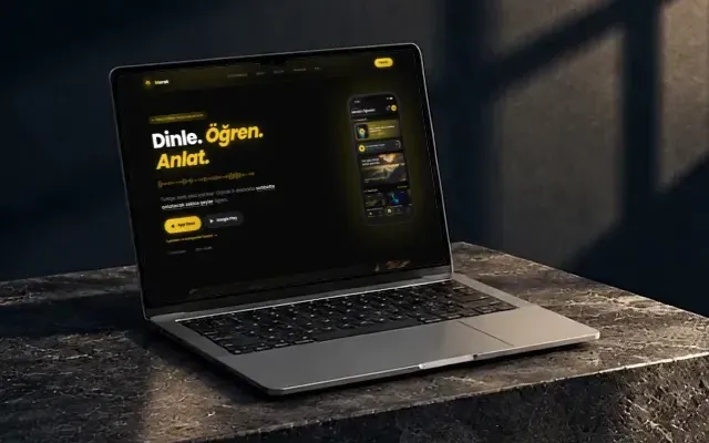 Merak Et Öğren sitesi bir dizüstünün ekranında
