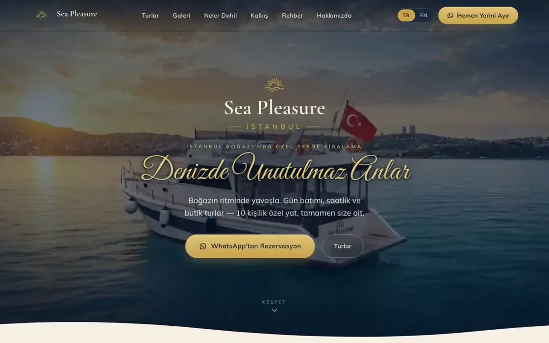 Sea Pleasure web sitesi